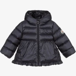 Moncler Enfant Girls Navy Blue Down Padded Odile Jacket