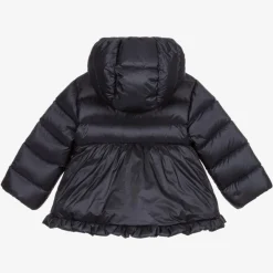 Moncler Enfant Girls Navy Blue Down Padded Odile Jacket