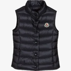 Moncler Enfant Girls Navy Blue Down Padded Liane Puffer Gilet
