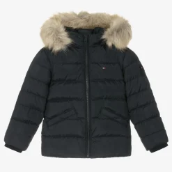 Tommy Hilfiger Girls Navy Blue Down Padded Puffer Jacket