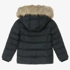 Tommy Hilfiger Girls Navy Blue Down Padded Puffer Jacket