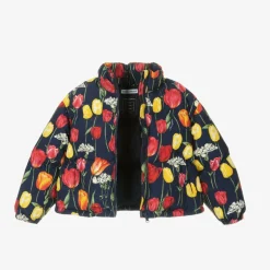 Dolce amp; Gabbana Girls Navy Blue Down Padded Tulip Jacket Hot