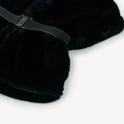 Lapin House Girls Navy Blue Faux Fur Hooded Gilet Clearance