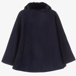 Romano Girls Navy Blue Felted Cape Outlet