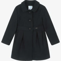 Mayoral Girls Navy Blue Felted Coat Sale
