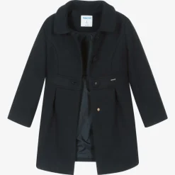 Mayoral Girls Navy Blue Felted Coat Sale