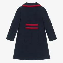 Patachou Girls Navy Blue Felted Coat Outlet