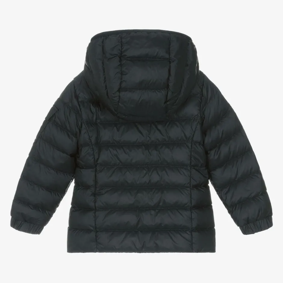 Moncler Enfant Girls Navy Blue Gles Down Padded Jacket Discount