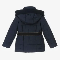 Lapin House Girls Navy Blue Hooded Puffer Coat Hot