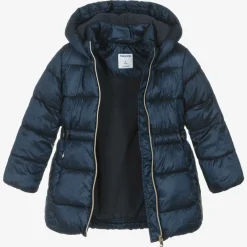 Mayoral Girls Navy Blue Hooded Puffer Coat Discount