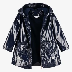 A Dee Girls Navy Blue Hooded Raincoat Sale