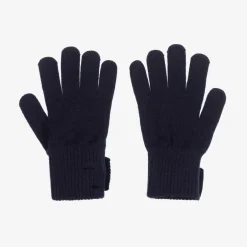 Mayoral Girls Navy Blue Knitted Bow Gloves Hot