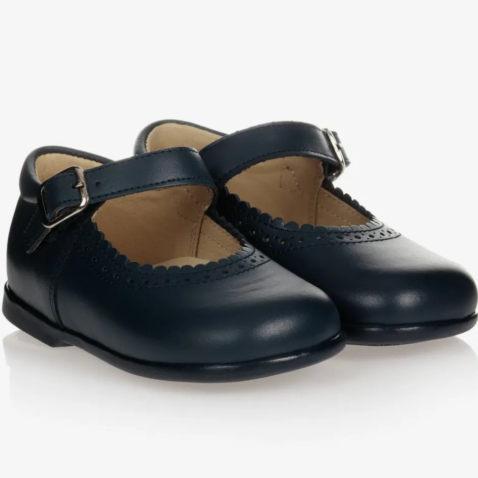 Early Days Girls Navy Blue Leather Shoes Online