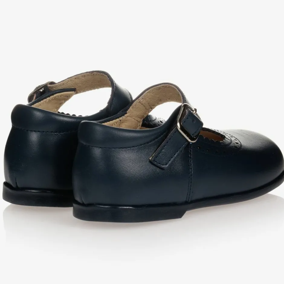 Early Days Girls Navy Blue Leather Shoes Online
