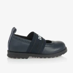 Dolce amp; Gabbana Girls Navy Blue Leather Shoes Clearance
