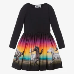 Molo Girls Navy Blue Organic Cotton Sunset Dress Online