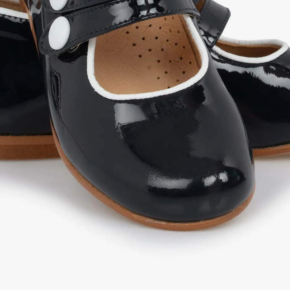 Beatrice amp; George Girls Navy Blue Patent Leather Shoes Hot