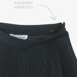 Tartine et Chocolat Girls Navy Blue Pleated Skirt Outlet