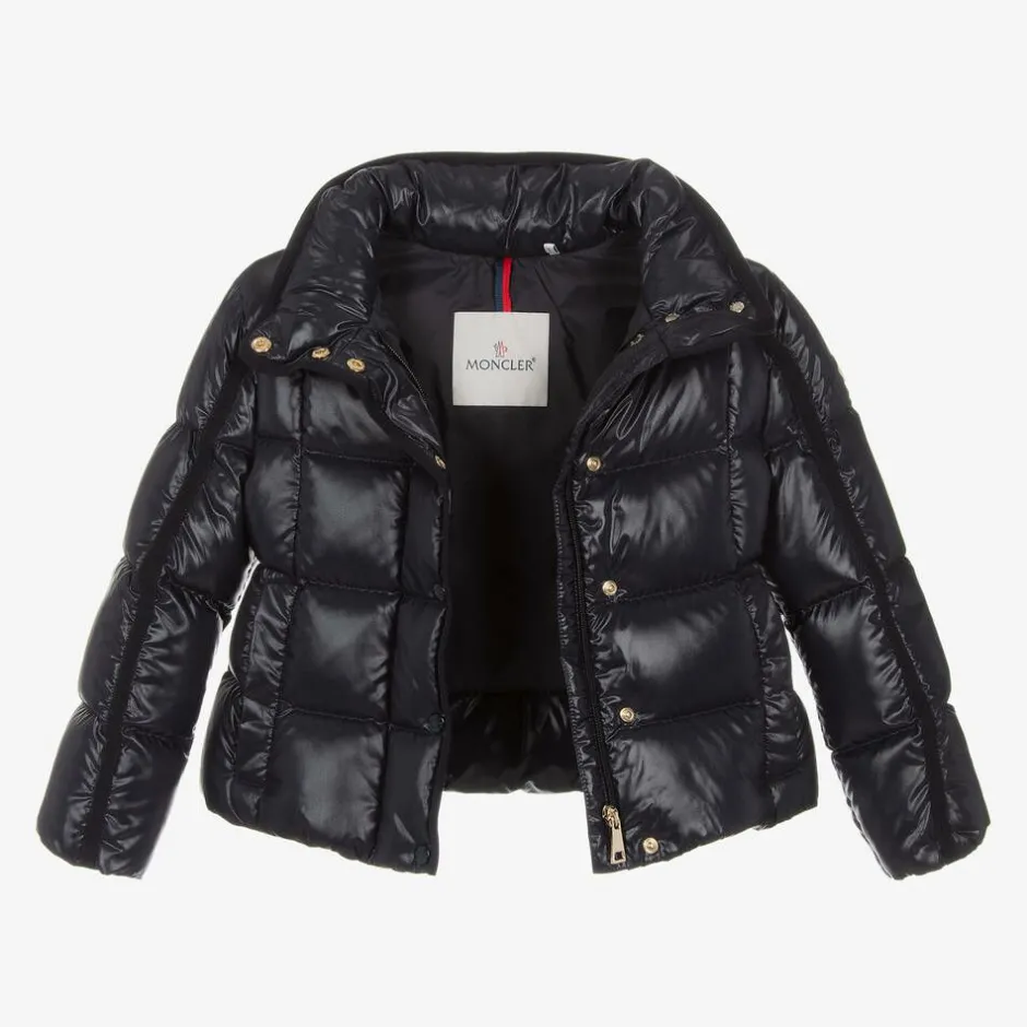 Moncler Enfant Girls Navy Blue Selat Down Puffer Jacket Best