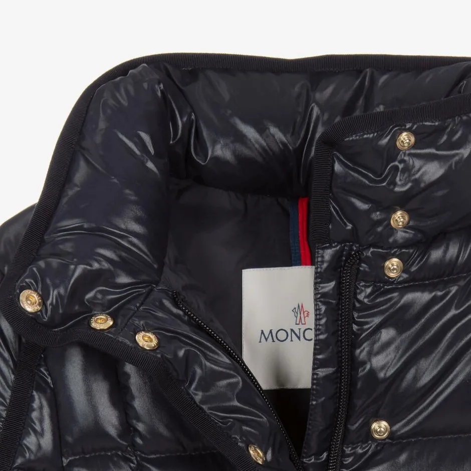Moncler Enfant Girls Navy Blue Selat Down Puffer Jacket Best