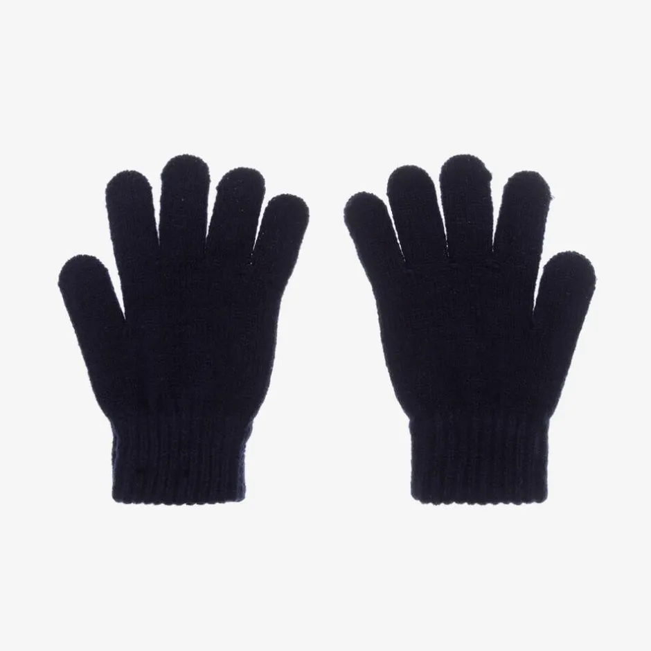 Billieblush Girls Navy Blue Sequin Heart Gloves Discount