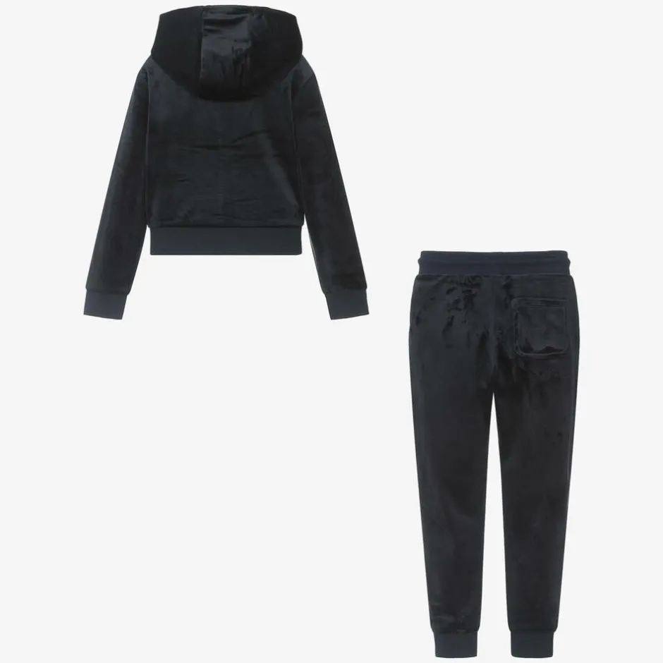 Juicy Couture Girls Navy Blue Velour Tracksuit Sale