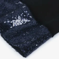 Lapin House Girls Navy Blue Velvet & Sequin Dress Clearance