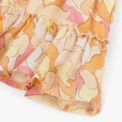 AIGNER Girls Pale Pink & Orange Cotton Dress Discount