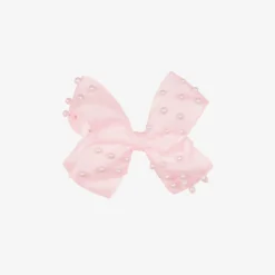 Bowtique London Girls Pale Pink Bow Hair Clip (11cm) Clearance