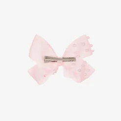 Bowtique London Girls Pale Pink Bow Hair Clip (11cm) Clearance
