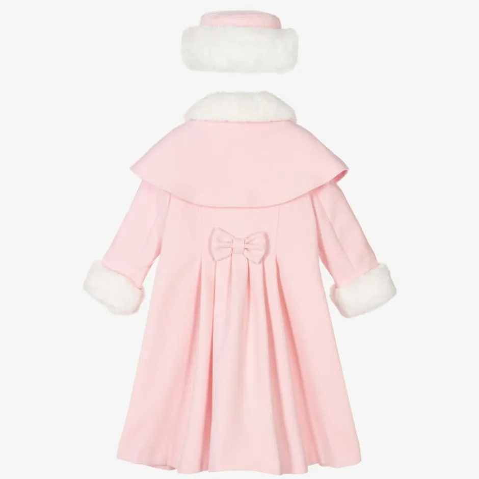 Sarah Louise Girls Pale Pink Coat & Hat Set Online