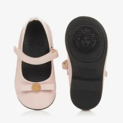 Versace Girls Pale Pink Patent Leather Shoes