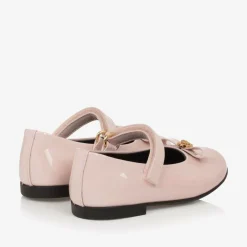 Versace Girls Pale Pink Patent Leather Shoes