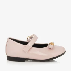 Versace Girls Pale Pink Patent Leather Shoes