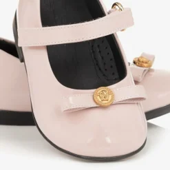Versace Girls Pale Pink Patent Leather Shoes