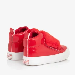 A Dee Girls Patent Red High Top Trainers Outlet