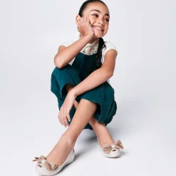 Mini Melissa Girls Pearlescent Beige Jelly Ballerinas Online