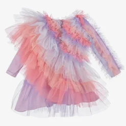 RaspberryPlum Girls Pink & Blue Asymmetric Tulle Dress Outlet