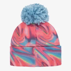 Deux par Deux Girls Pink & Blue Knit Pom-Pom Hat Sale
