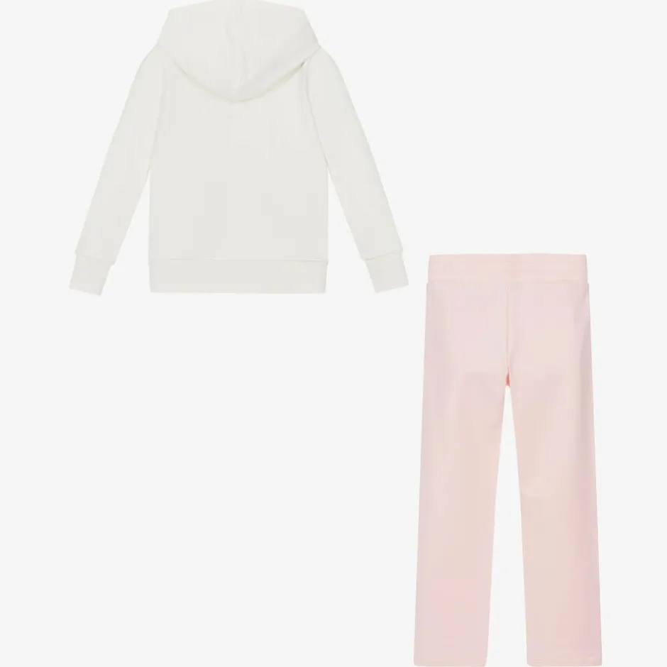 AIGNER Girls Pink & Ivory Cotton Tracksuit Online