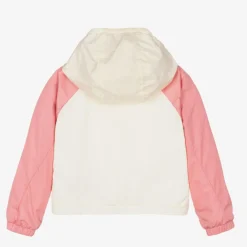 Moncler Enfant Girls Pink & Ivory Enabish Jacket Clearance
