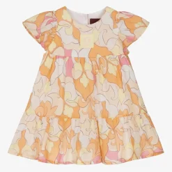 AIGNER Girls Pink & Orange Cotton Dress Best