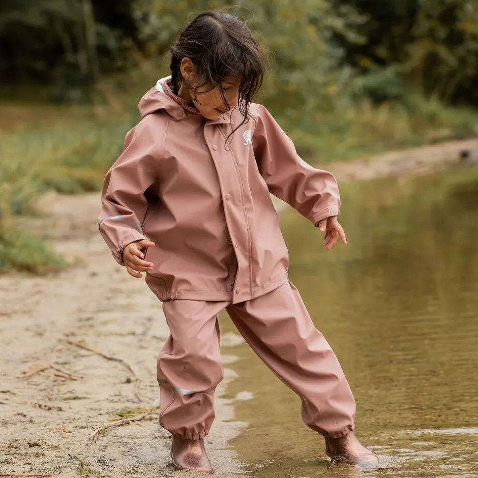 CeLaVi Girls Pink 2 Piece Rainsuit