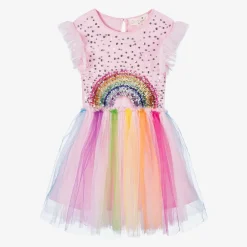 Tutu du Monde Girls Pink & Rainbow Tulle Dress Sale