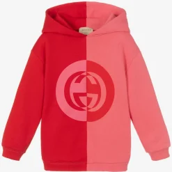 Gucci Girls Pink & Red Logo Hoodie Sale