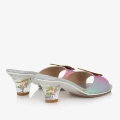 Souza Girls Pink & Silver Iridescent Heeled Shoes Outlet