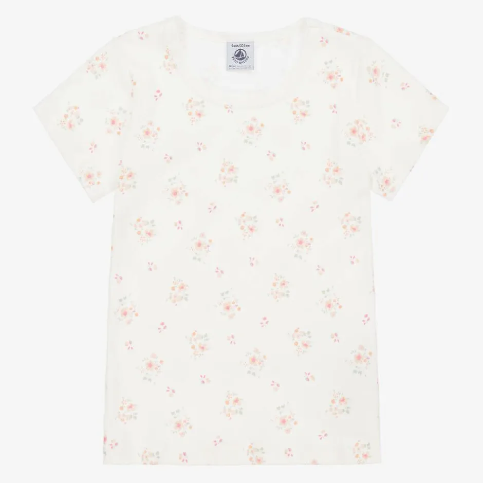 Petit Bateau Girls Pink & White Organic Cotton Vests (2 Pack) Best