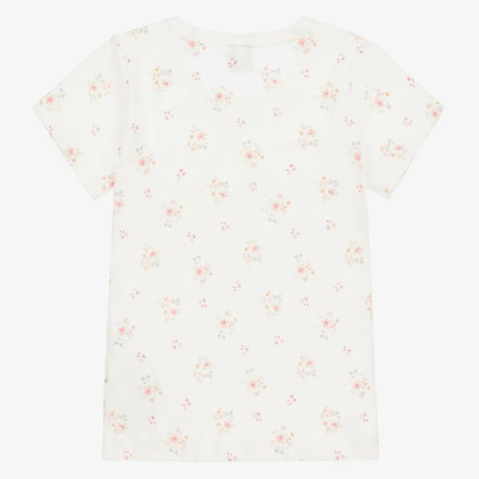 Petit Bateau Girls Pink & White Organic Cotton Vests (2 Pack) Best