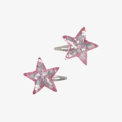 Tutu du Monde Girls Pink & Silver Sequin Star Hairclips (2 Pack) Best