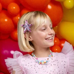 Tutu du Monde Girls Pink & Silver Sequin Star Hairclips (2 Pack) Best